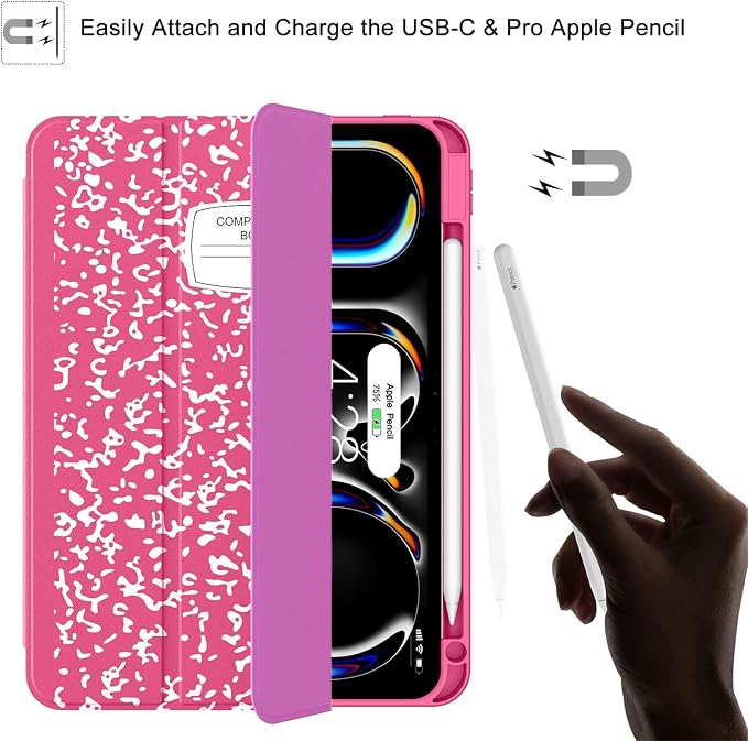 Soke Case for iPad Pro 11 Inch (M5 2025/M4 2024) - Book Black | Built-in Apple Pencil Slot Auto Sleep/Wake Lightweight Protective Cover