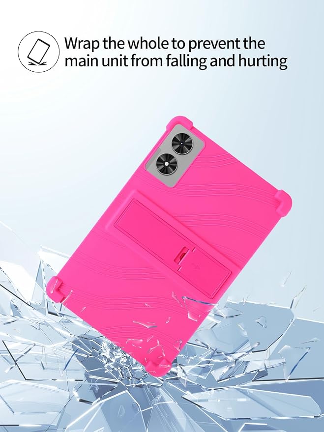 for Frameflow P11T Android 16 11-Inch TabletUYRUREL Skin-Friendly Soft Silicone Protective CaseFull Protection Against Drops and Scratcheswith Adjustable Viewing StandBlack.