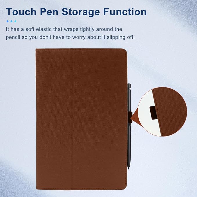 Case for TCL Note A1 NXTPAPERNOUKAJU Tablet Protection CoverFolding Stand with Pencil Holder and Wrist StrapDrop-ResistantProtection Case for TCL Note A1 NXTPAPER Tablet 11.5inch(Brown)