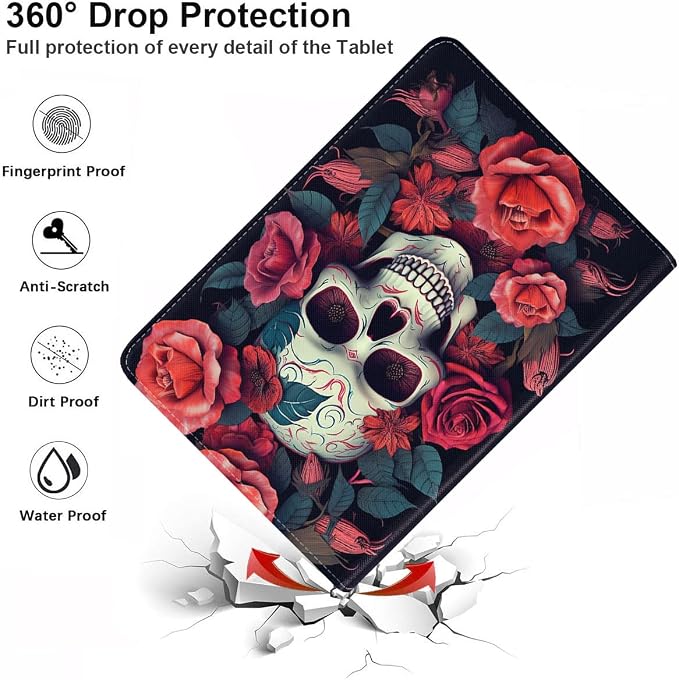 Case for Samsung Galaxy Tab S10 Lite/ S10 FE/ S9 FE 5G 10.9 Inch/ S9 11 Inch - Slim PU Leather Folding Stand Folio Cover with Auto Sleep/Wake - African American Girl
