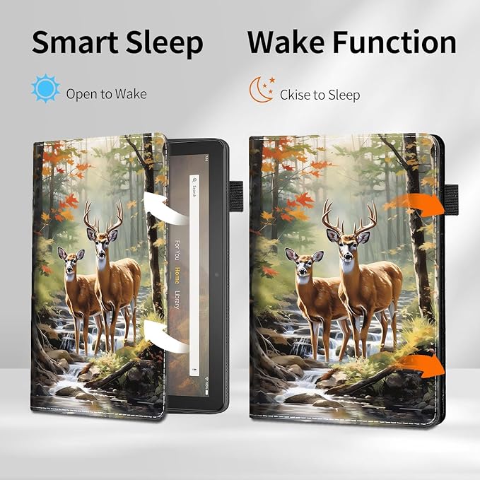 Case for Amazon Kindle Fire Max 11 Tablet (13th Generation 2023 Release) - Slim Fit Standing Cover with Auto Sleep/Wake for All-New Fire 11 Max Tablet，Enchanted Forest 2