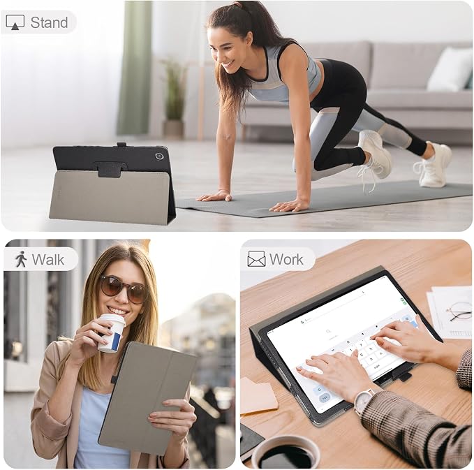 Case for Onn. 10.4 Tablet Pro (2023 Model:100110603) - Folio PU Leather Stand Cover with Pencil Holder Almond Blossom