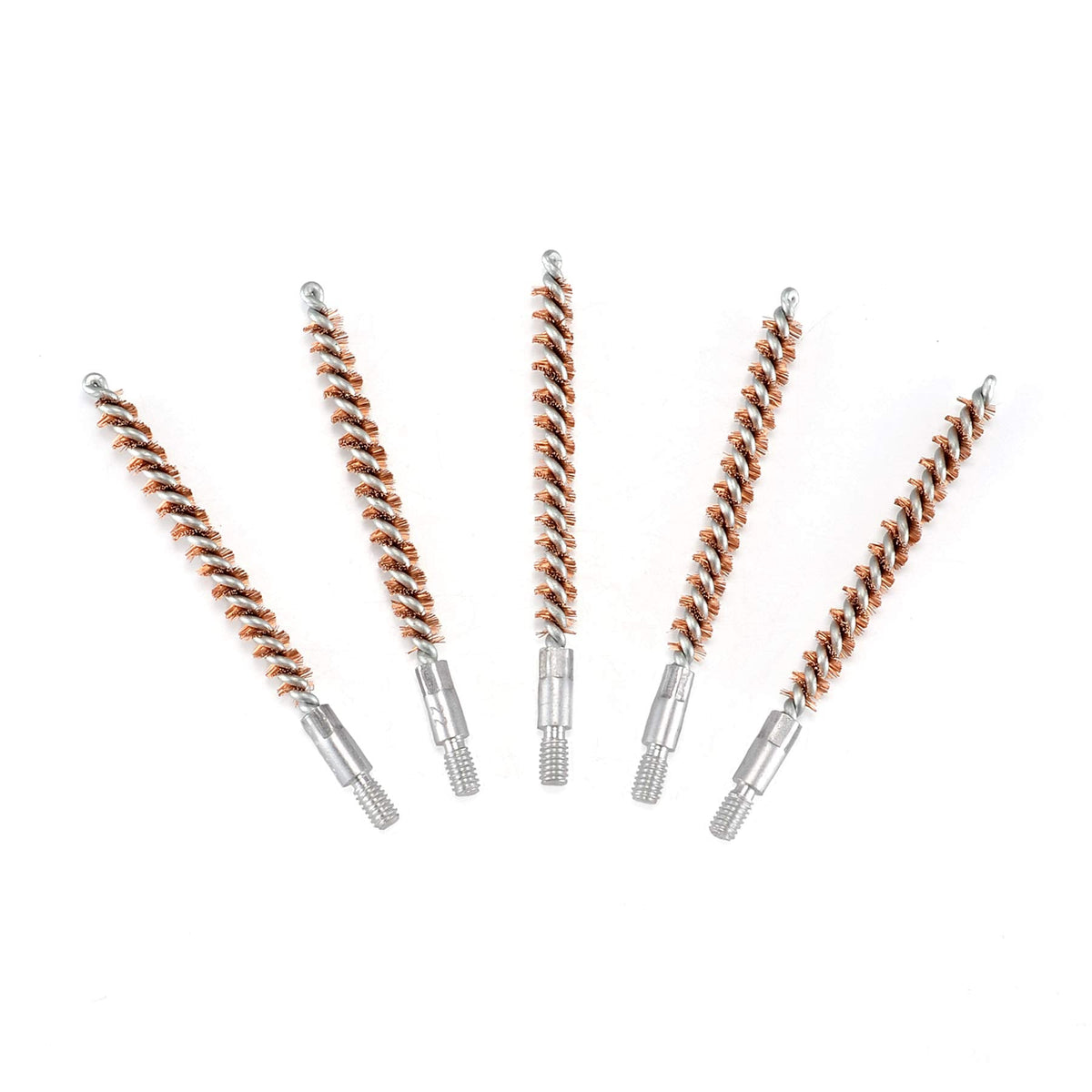 BOOSTEADY 5 Pcs Phosphor Bristle Bronze Bore Gun Cleaning Brush for Pistol Shotgun with 50 Professional Square Patches Multi-Caliber