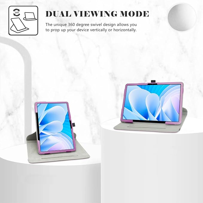 LiuShan 360 Degree Rotation Stand PU Cover for DOOGEE T30 Pro/Ultra T30s T35 T40 11 Tablet Black