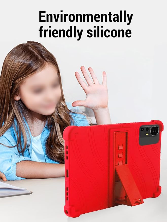for Bnegynng CP31M 10 inch Tablet Protective case Shockproof Lightweight Silicone Protective Cover with Stand Child-Friendly Protection Easy to Clean DesignBlack