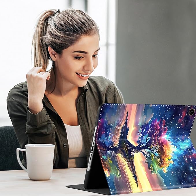 Case for New iPad (A16) 11th Generation 11 Inch 2025for iPad 10th Generation 2022 10.9 Inch Multi-Angle Stand Smart Cover Shockproof with Auto Wake/Sleep ，Starry Sky