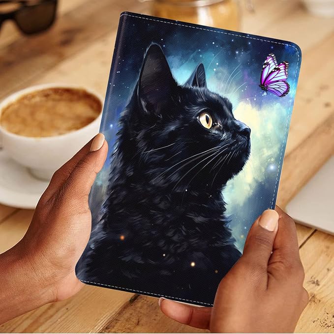 Case for Samsung Galaxy Tab A 8.0 2019 (SM-T290/T295/T297) Slim Lightweight PU Leather Stand Cover with Auto Wake/Sleep for Galaxy Tab A 8.0 Inch Abstract Watercolor Art Dogs