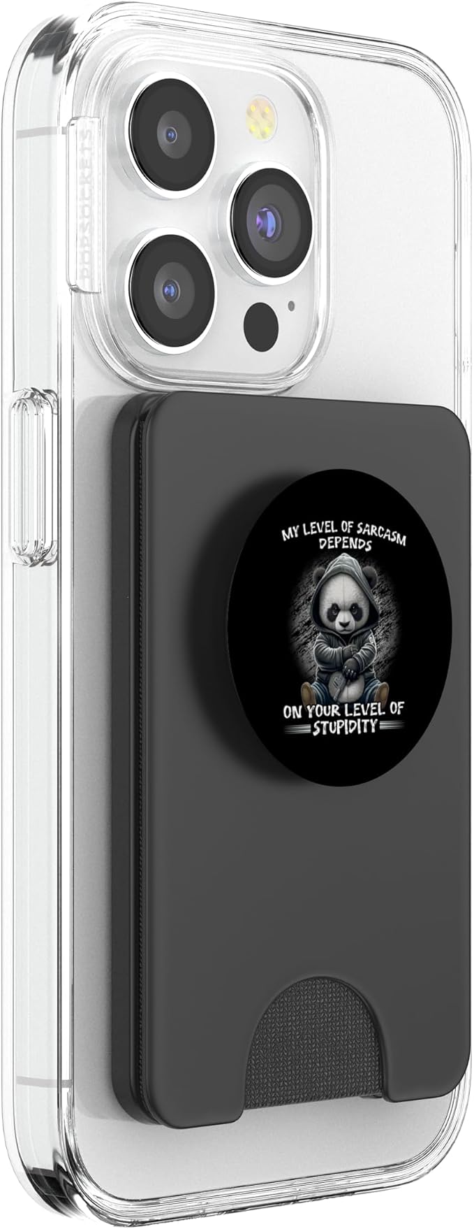 My Level of Sarcasm Depends Funny Sarcastic Quote PopSockets PopWallet for MagSafe