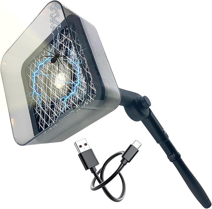 New Powerful Handheld Insect Zapper, Walls, Ceilings Indoor Spider Zapper, Cockroach Zapper, Insect Exterminator, Rechargeable