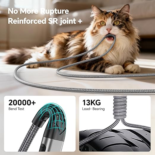 AWIC Compatible with i Phone, USB A to Lightniing Cable, 3Pack 10FT Long Fast Charging Cord Braided Appple Phone Cable for i Phone 14 13 12 11 Pro Max XS XR and More - Grey