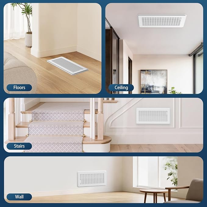 Magnetic Vent Covers with Vent Screen 5.1x11.3 Inch, Ceiling Air Vents to Block