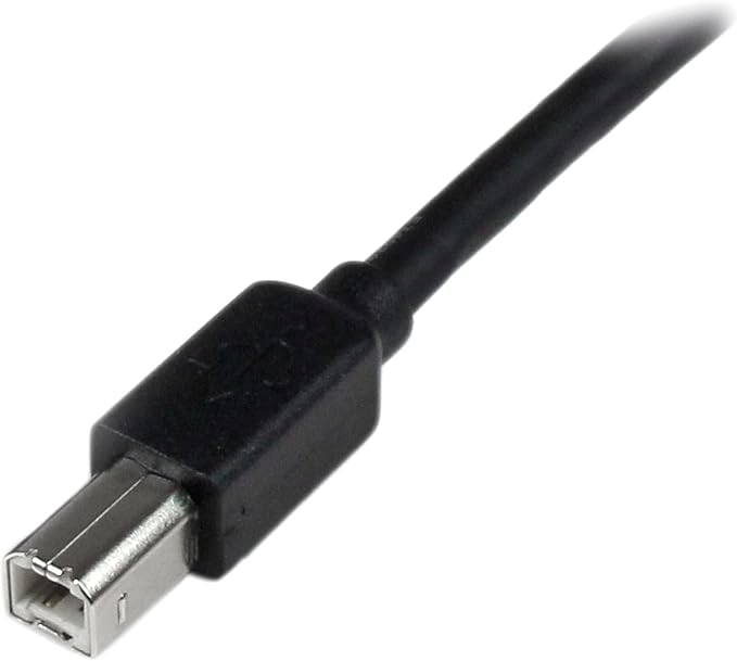 StarTech 30ft Active USB 2.0 Cable USB-A to USB-B Black (USB2HAB30AC) | Printer cable Cord Extension Male to Male Built-in equalizing chip for 30ft USB 2.0 connections