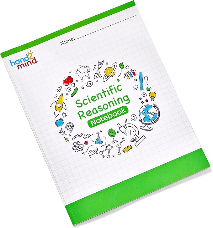 hand2mind Scientific Reasoning Notebook, Grades 3-5, Elementary Classroom Must Haves, Science Teacher Supplies, STEM Lab Notebooks for Kids (Set of 10)