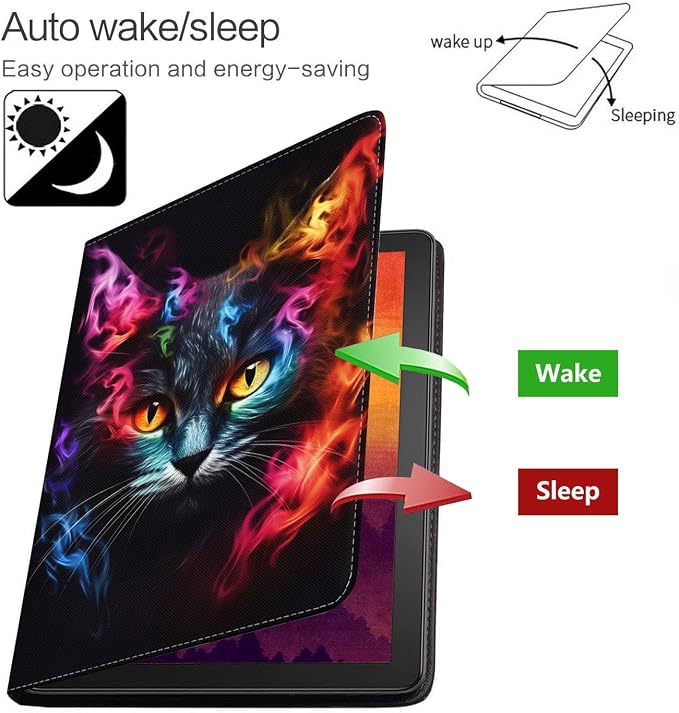 Case for Samsung Galaxy Tab S10 Lite/ S10 FE/ S9 FE 5G 10.9 Inch/ S9 11 Inch - Slim PU Leather Folding Stand Folio Cover with Auto Sleep/Wake - African American Girl