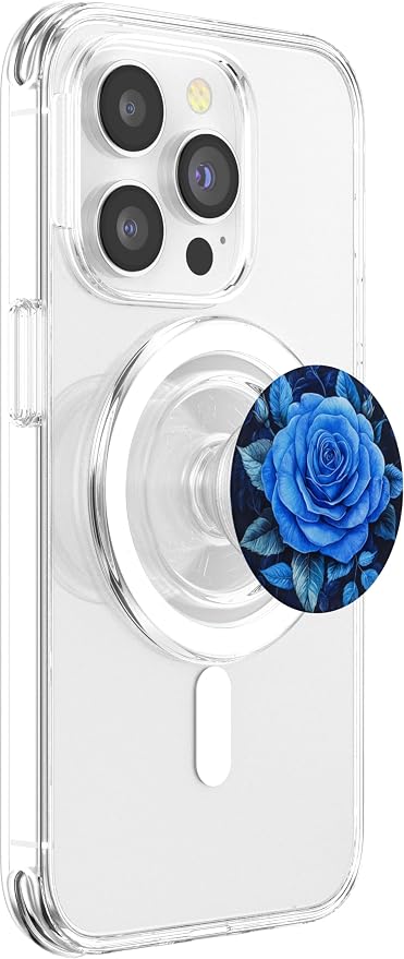 Blue Rose Colourful Flowers and Plants Leaves PopSockets Adhesive PopGrip