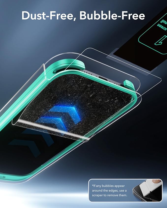ESR 3 Pack for iPhone 14 Plus/13 Pro Max Screen Protector Armorite | 7X Impact Absorption 9H+ Tempered Glass Easy One-Pull Installation Full-Coverage Protection UltraFit Tray Bubble-Free