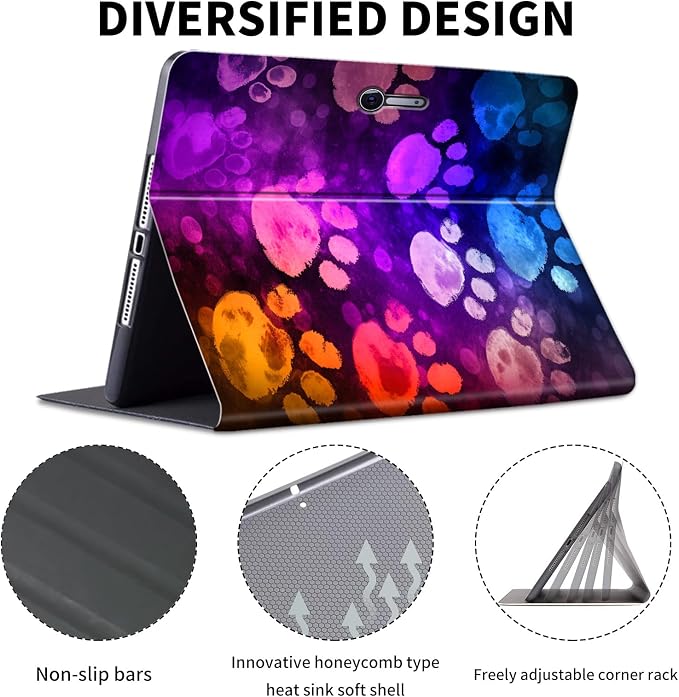 Case for Microsoft Surface Pro 11/10 / 9 13 InchPU Leather Cute Slim Folio Adjustable Stand Cover Case for Surface Pro 11th Edition AIArt Red Dragonfly