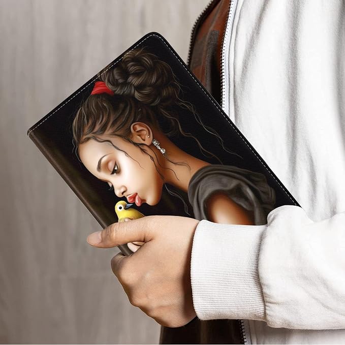Case for Samsung Galaxy Tab S10 Lite/ S10 FE/ S9 FE 5G 10.9 Inch/ S9 11 Inch - Slim PU Leather Folding Stand Folio Cover with Auto Sleep/Wake - African American Girl