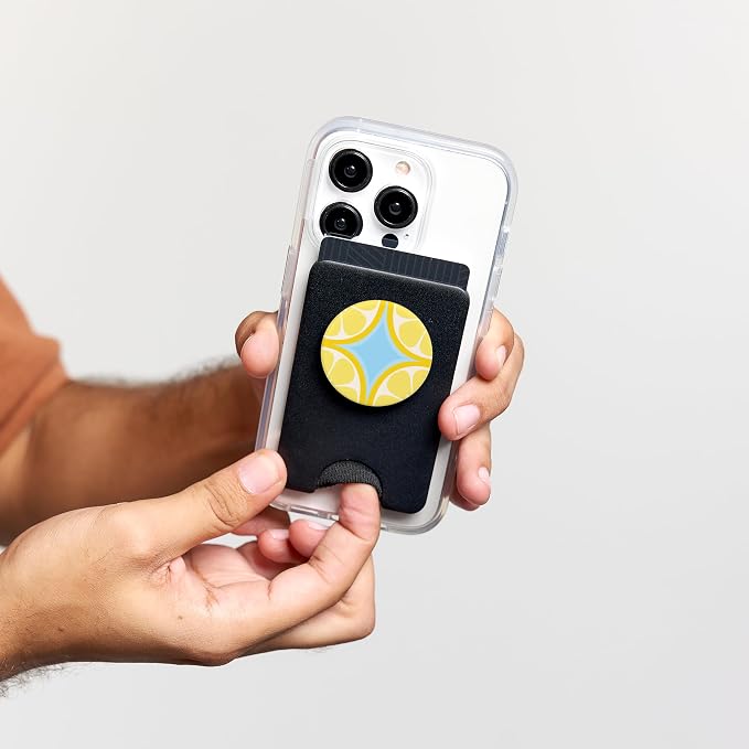 PopSockets Phone Grip – Lemon Slice Blue PopSockets PopWallet for MagSafe