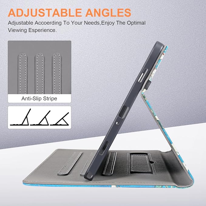 for Samsung Galaxy Tab A9 Plus Case Multiangle Stand for Samsung Tab A9 Plus Tablet Case 11 Inch SM-X210/SM-X216/SM-X218Black