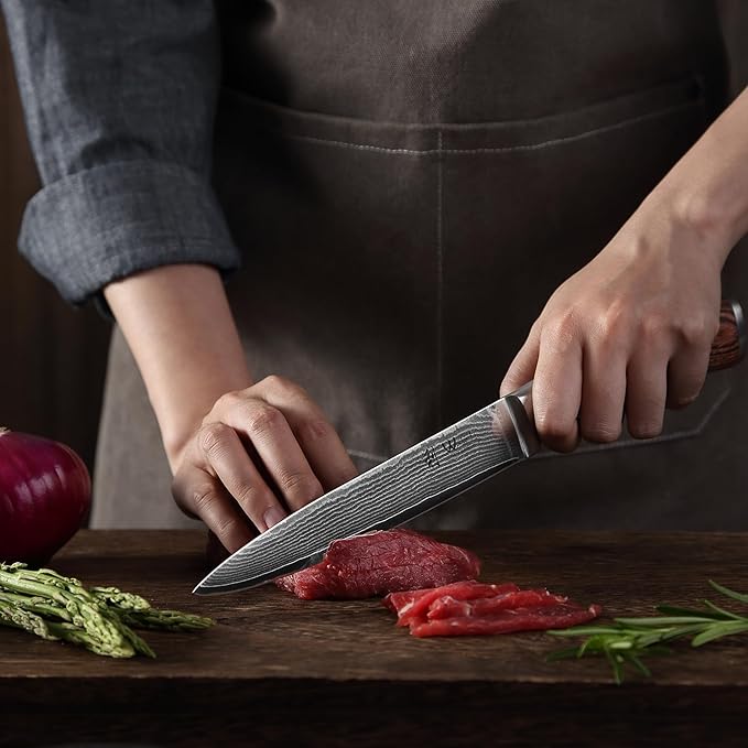 Wakoli EDIB 4-Piece Damascus Knife Set, VG10 Core Damascus Stainless Steel