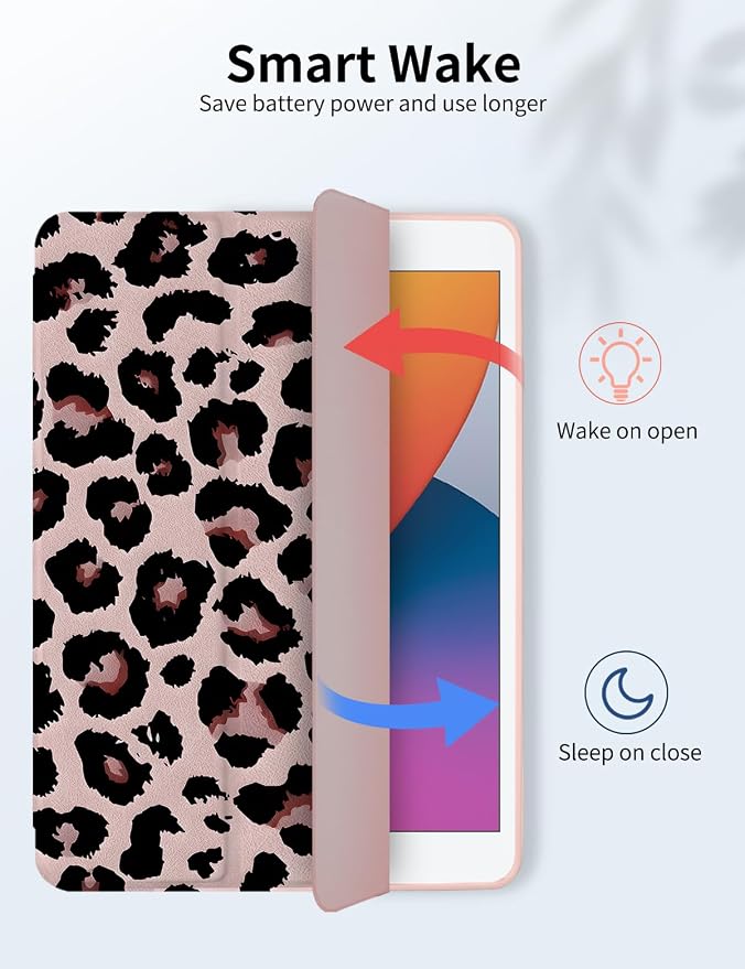 Case for iPad 9th/ 8th/ 7th Generation Case 10.2&amp10.5 Inch (2021/2020/2019 Release) Slim Lightweight Soft Trifold Back Cover with Pencil Holder &amp Auto Sleep/Wake CoverBeige Checkered