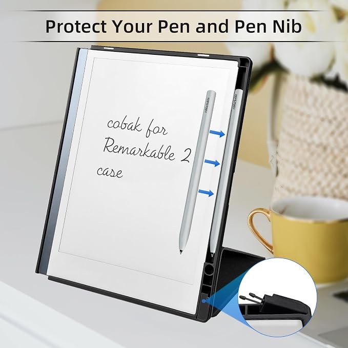 Case for 10.3 Remarkable 2 Tablet with Pen Holder and Multi-Angle Foldable Stand Feature Compatible with Remarkable 2 Paper Tablet 10.3 2020 Released