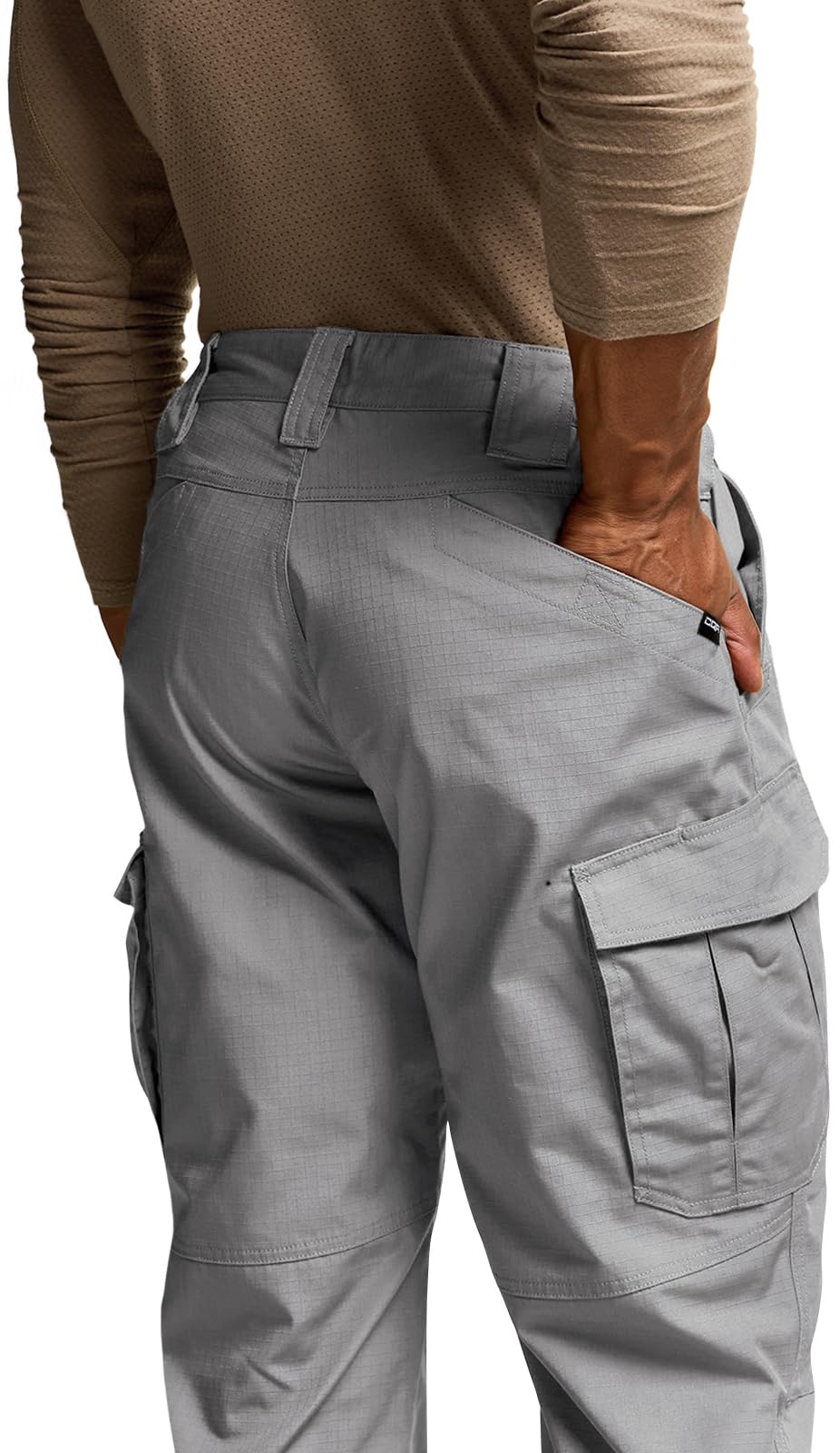 CQR Men's Tactical Pants, Water Resistant Ripstop Cargo Pants, Lightweight EDC Work Hiking Pants, Outdoor Apparel, Raider Mag Pocket Stone, 40W x 30L