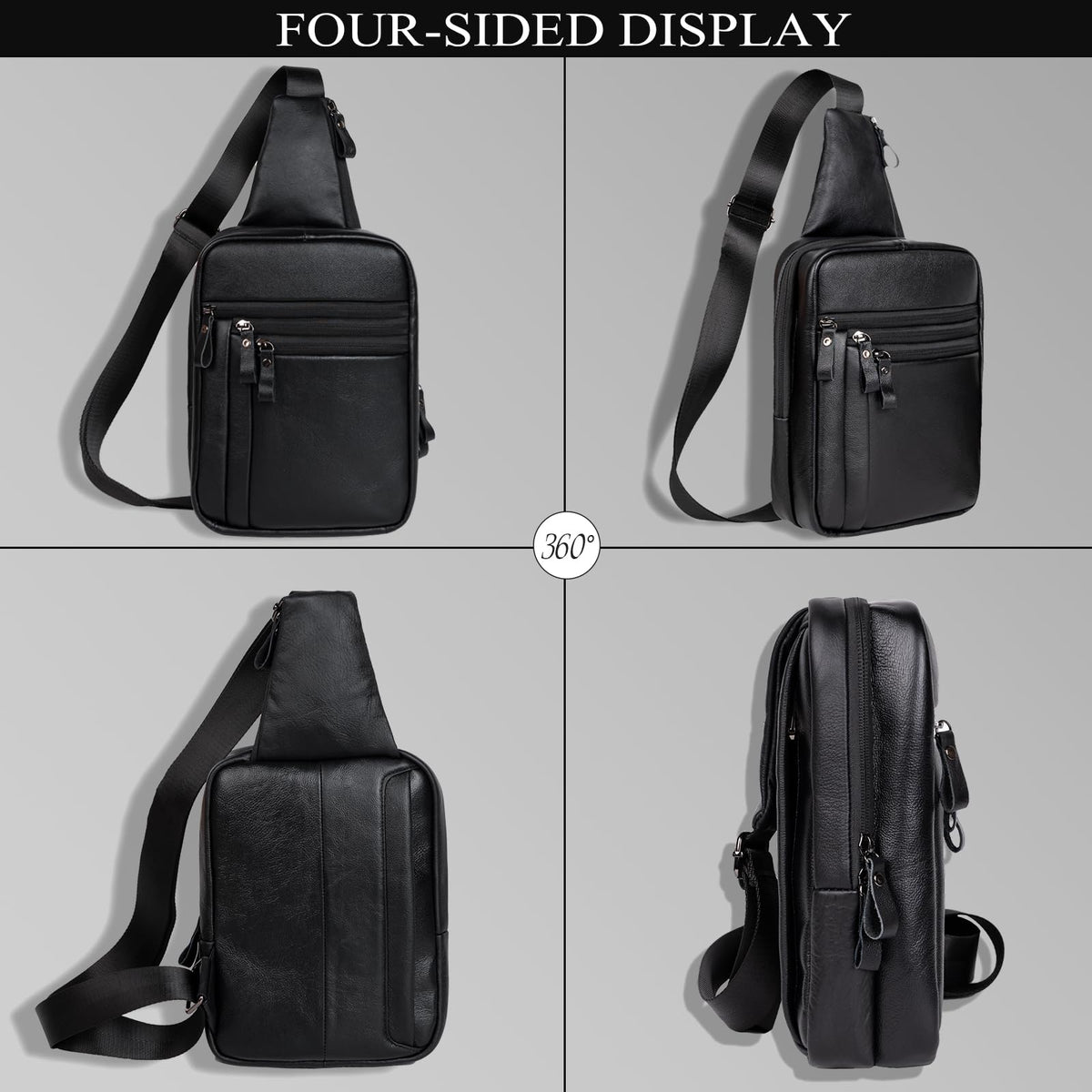 Ariscobull Tactical Sling Bag for Men - Concealed Carry Bag for Men - Small Tactical Backpack - Mens Fanny Pack Crossbody - Mini Backpack (Black)
