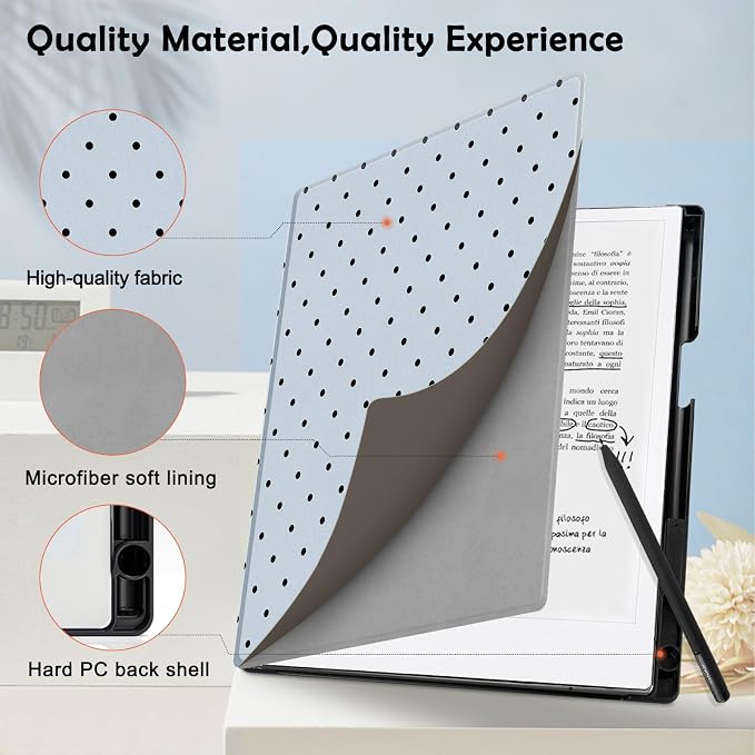 Case for Remarkable 2 Paper Tablet 10.3 2020 ReleasedLightweight and Hard Back Shell Protective Book Folio Cover with Built-in Pen HolderComes with Remarkable 2 Pen Tips.