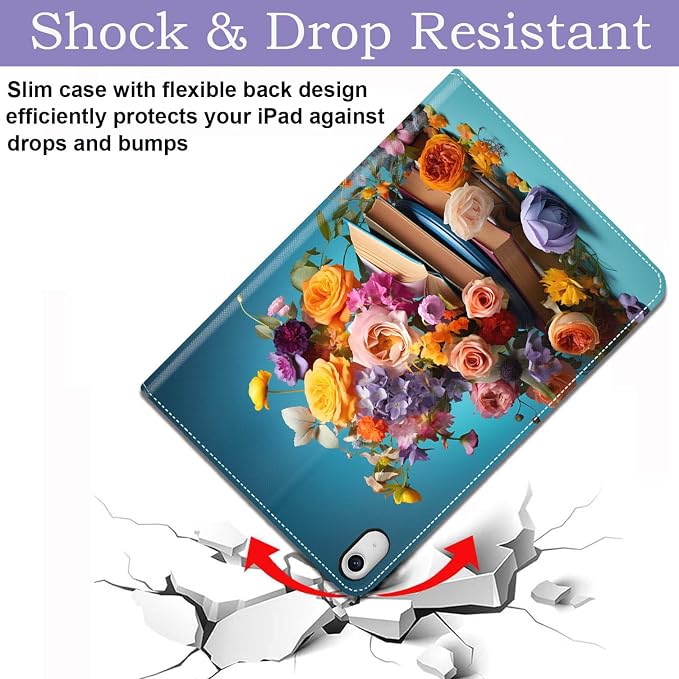 Case for iPad (A16) 11th Generation 11 Inch 2025 / iPad 10th Generation 10.9 Inch 2022 Ultra-Thin Multi-Angle Protective Cover with Auto Sleep/Wake A Dark Horse