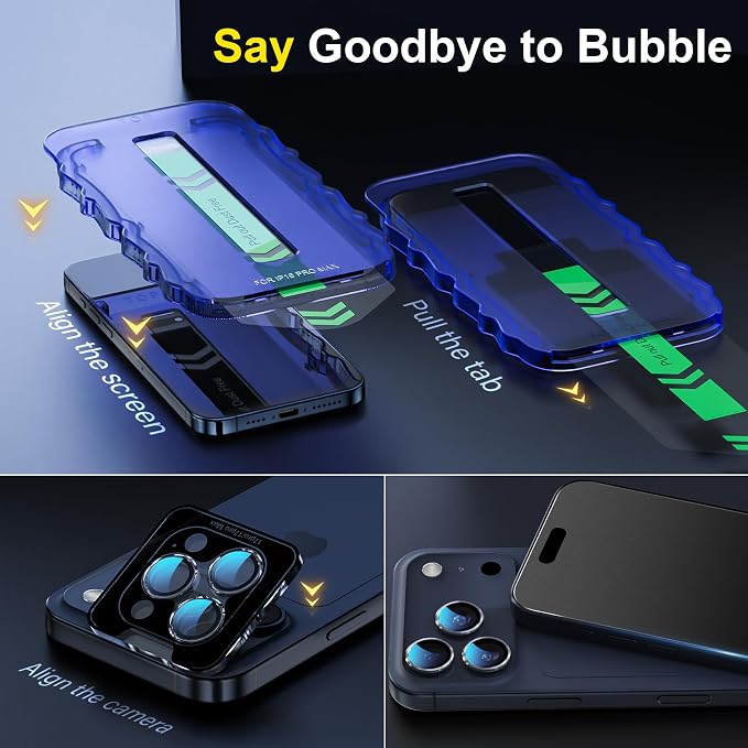 YWXTW 2 Pack Matte Screen Protector for iPhone 14 Pro Max 6.9 Inch + 1 Set Camera Lens Protector Anti Glare Anti Fingerprint 14 Pro Max Glass Screen Protector Bubble Free Smooth as Silk