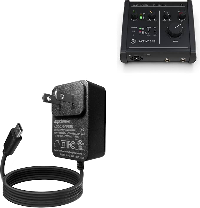 BoxWave Charger Compatible with IK Multimedia Axe I/O ONE - Wall Charger Direct (15W) Rapid Charge Your Device with Built-in 3ft Cable