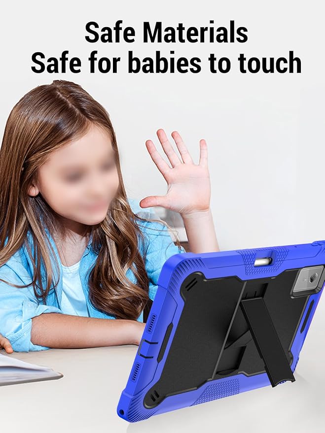 for Lenovo Idea Tab Plus/Tab K12（12.1 Inch） Android Tablet Protective caseShockproof Lightweight Silicone Protective Cover with StandChild-Friendly ProtectionEasy to Clean DesignBlack