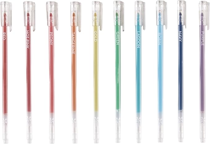 Erin Condren Essentials Colorful Gel Pen 10-pack | Colorful Gel Pens | Perfect for Writing and Color-Coding