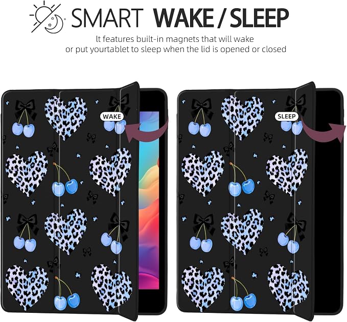 Joyland Leopard Print for iPad 10th Generation Case 10.9 inch 2022/iPad (A16) 11th Gen 11 2025Built-in Pencil Holder with Shockproof Cover Clear Transparent Back Shell Auto Wake/SleepBlack