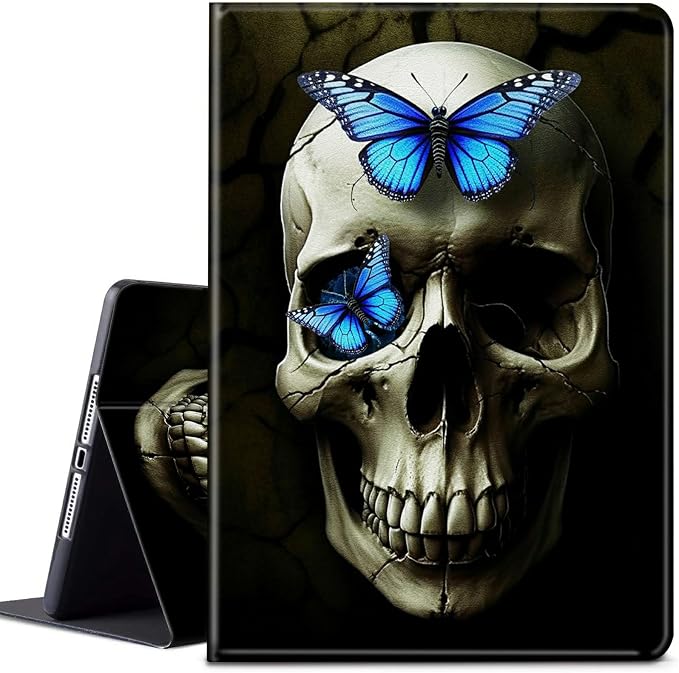 Case for Samsung Galaxy Tab A9 Plus 2023/A11 Plus 2025 11 inch Lightweight Protective PU Leather Smart Stand Cover with Auto Wake Sleep Tablet Case Cover - American Flag &amp Fish