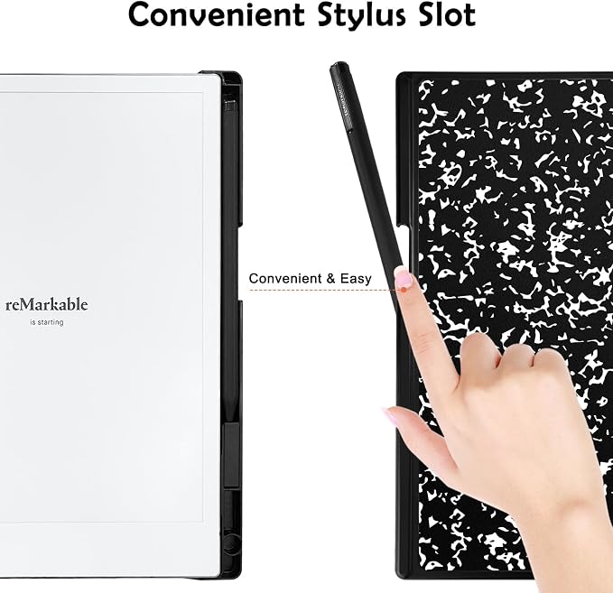 Case for Remarkable 2 Paper Tablet 10.3 2020 ReleasedLightweight and Hard Back Shell Protective Book Folio Cover with Built-in Pen HolderComes with Remarkable 2 Pen Tips.