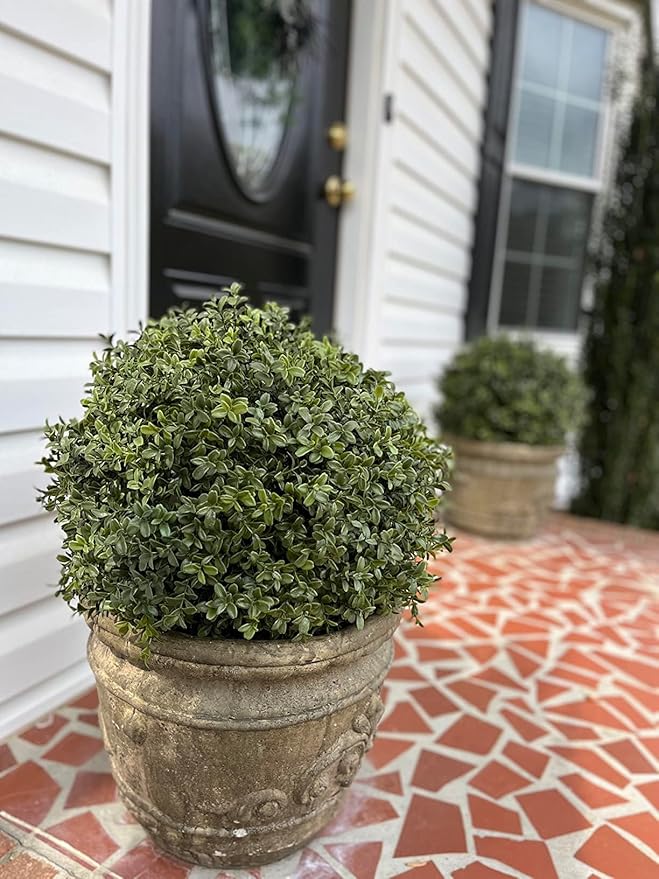 24''T Boxwood Ball Shaped Topiary Home & Garden Potted Artificial Shrubs Tree (1 PC)
