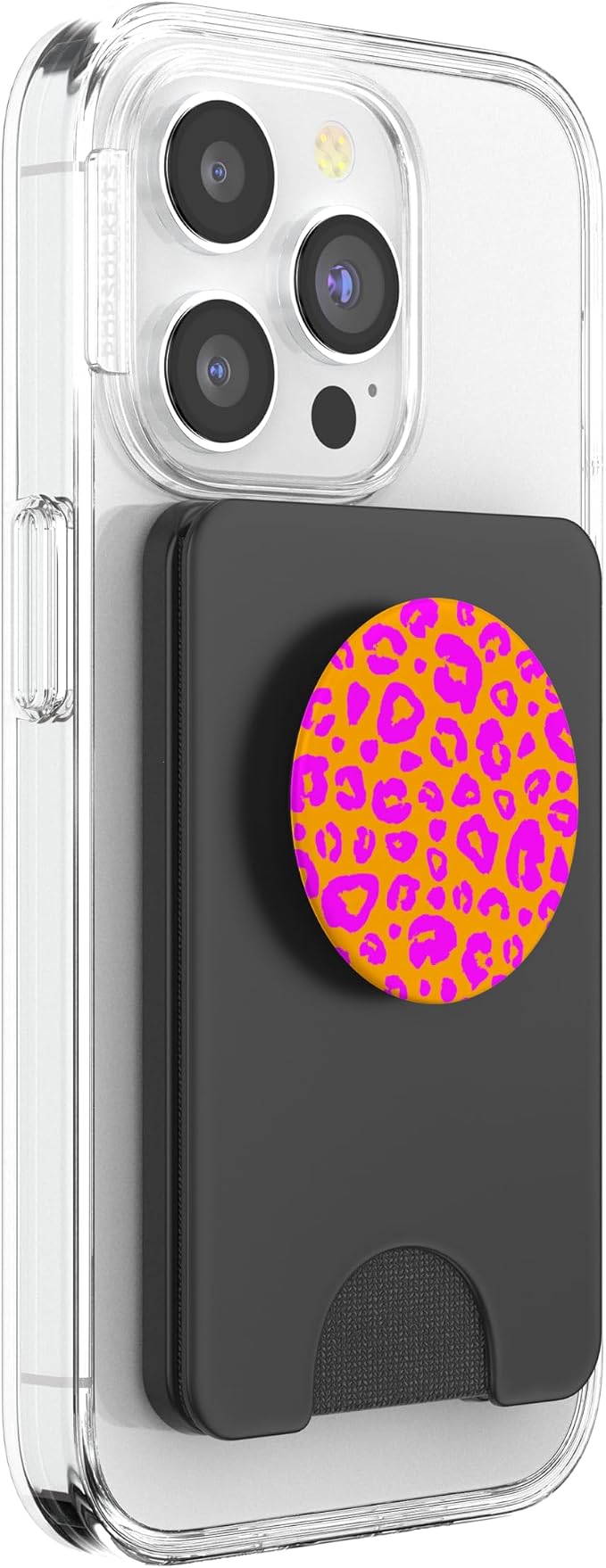 Cheetah Leopard Pattern Pink Orange PopSockets Adhesive PopGrip