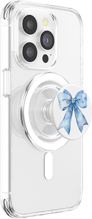 Girly | Bow in Watercolor || Aesthetic Light Blue Bow PopSockets Adhesive PopGrip