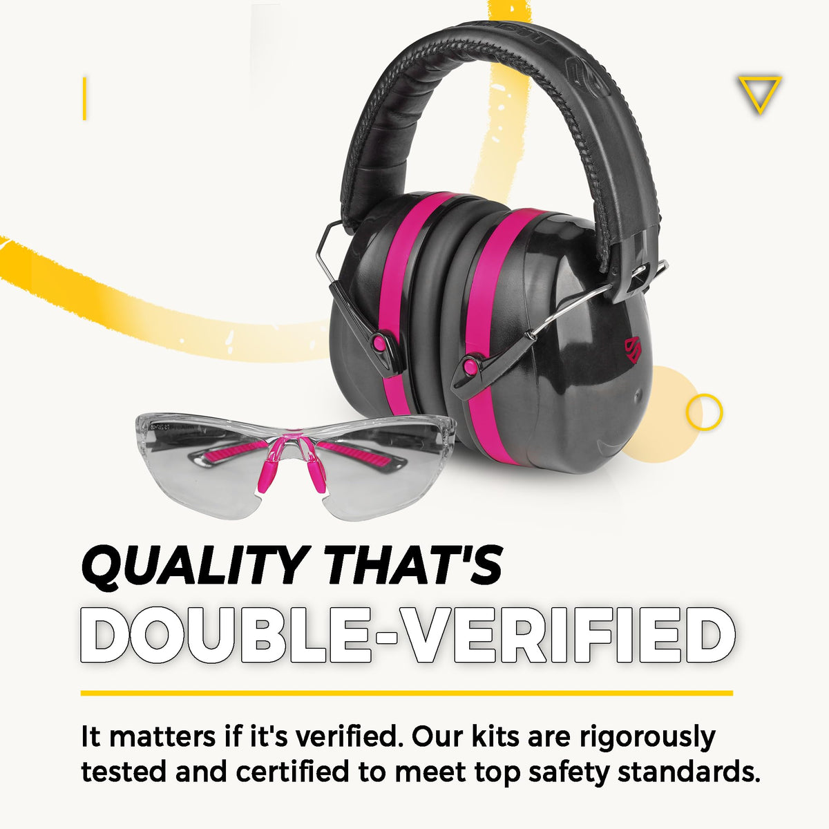 TradeSmart High-Performance Earmuffs for Shooting Range & Shooting Eye Protection Glasses + Firearm Confidence Course Included
