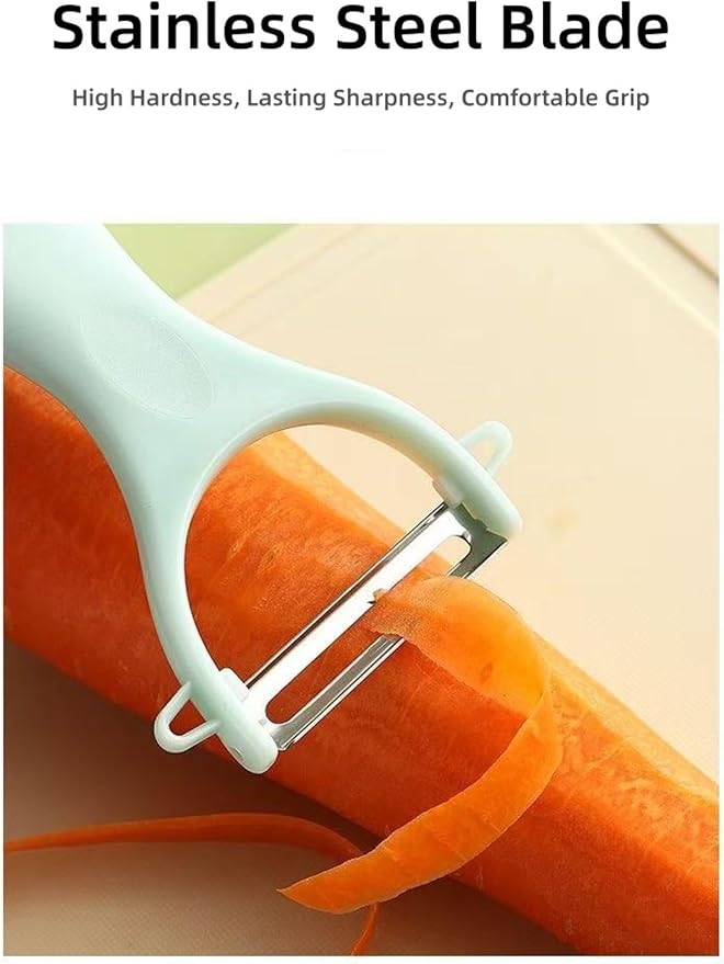 Xpzkaiyue Kitchen peeler, potato peeler, vegetable peeler, carrot peeler, peeler, planer knife 3pcs/ packet Silver/pink/green
