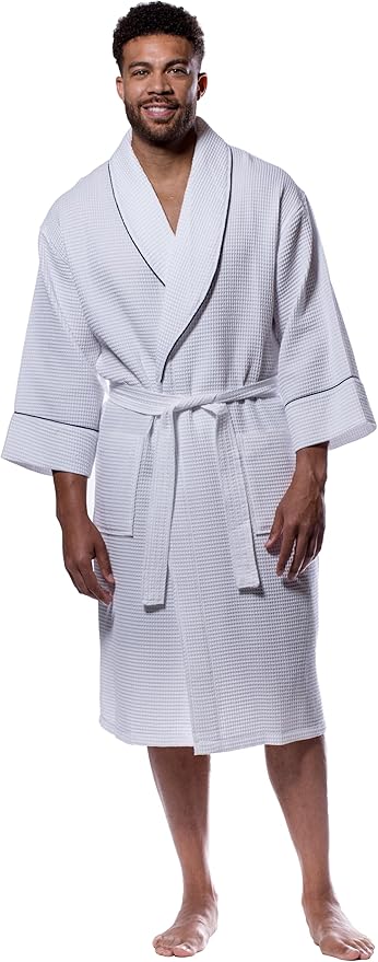 Turquaz Lightweight Full-Length Robes For Women Waffle Kimono Bathrobe - Soft, Fast-Drying, Long-Lasting Cotton Blend Unisex