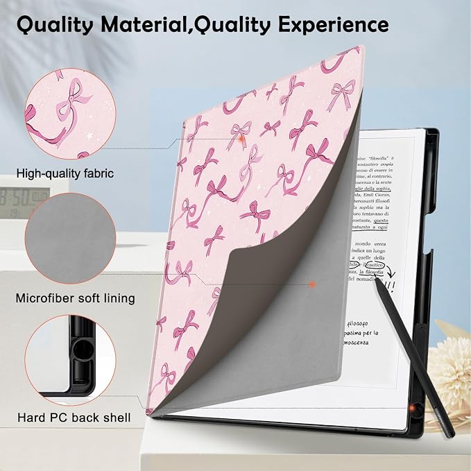 Case for Remarkable 2 Paper Tablet 10.3 2020 ReleasedLightweight and Hard Back Shell Protective Book Folio Cover with Built-in Pen HolderComes with Remarkable 2 Pen Tips.