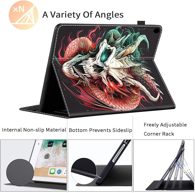 Case for All-New Amazon Kindle Fire HD 8 &amp 8 Plus Tablet (12th Generation/10th Generation 2022/2020 Release) 8 Durable Shockproof Protective Cover，Pug Weightlifting