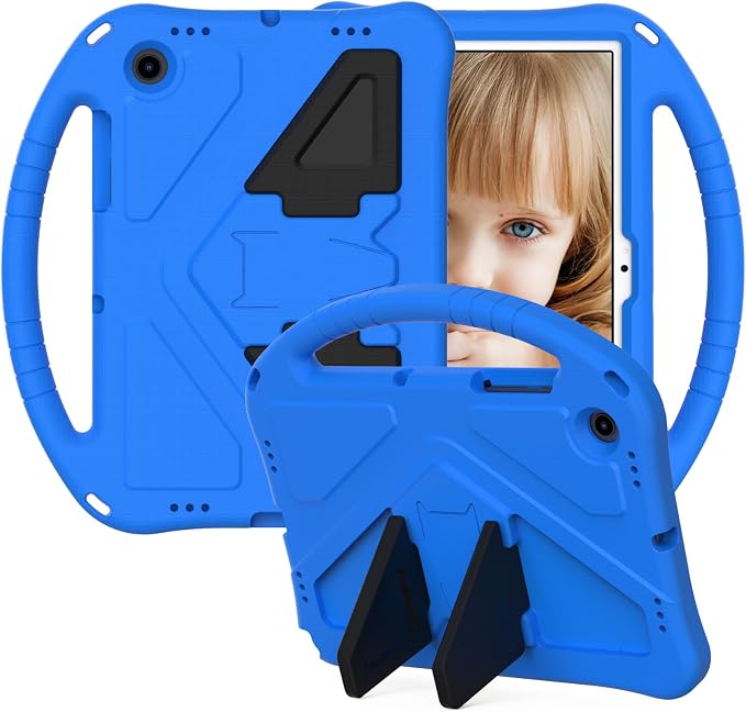 Galaxy Tab A9+ Case Kids Friendly EVA Rubber Stand Handle Grip Shockproof Protective Lightweight Cute Case Cover for Galaxy Tab A9 Plus 11 SM-X210 X215 X217 - Black