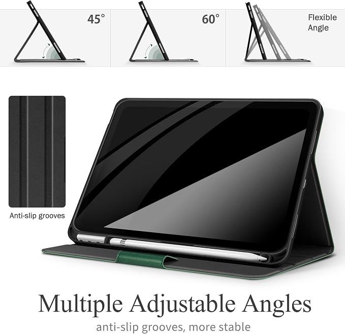 auaua Case for iPad (A16) 11th/10th Generation | with Pencil Holder Pocket Typing Angle Muti-Stand Magnetic Closure Auto Sleep/Wake