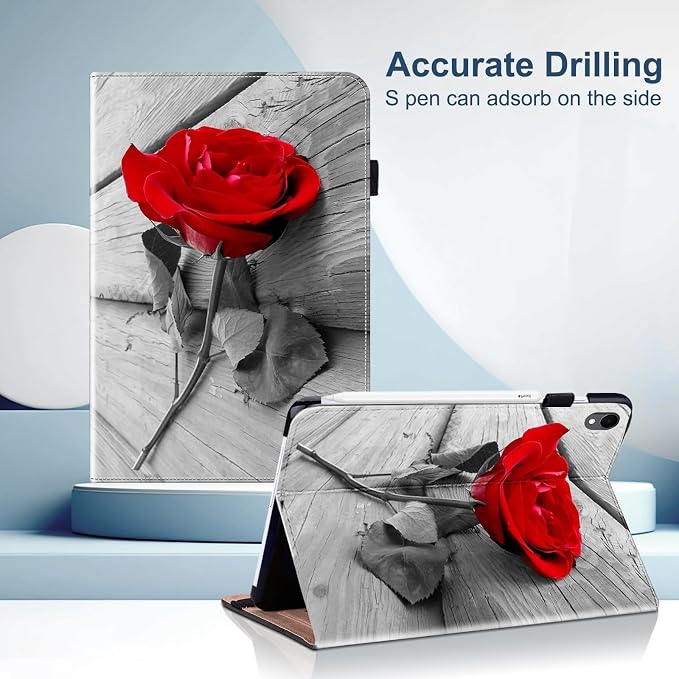 Case for Samsung Galaxy Tab A 10.1 2019 Model SM-T510/T515/T517 Stylus Holder Flip Wallet Leather Shockproof Cover for Galaxy Tab A SM-T510 Case Bicolor Marble