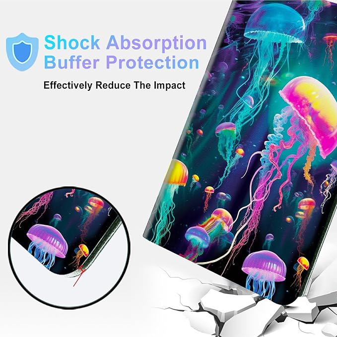 for Microsoft Surface GO 3/GO 2 Case with Adjustable Stand &amp Auto Wake/Sleep PU Leather Slim Smart Protect Cover - African Women Red Hair